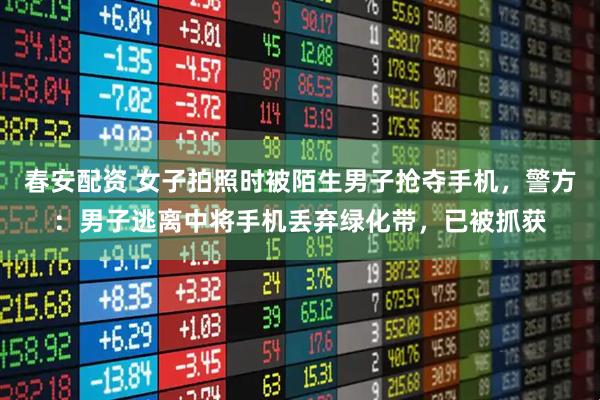 春安配资 女子拍照时被陌生男子抢夺手机，警方：男子逃离中将手机丢弃绿化带，已被抓获
